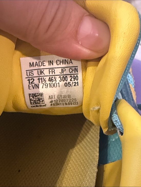 Human made x Adidas Blue and Yellow Running Sneakers